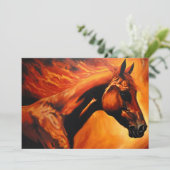 Invitation fire horse, horse, animals, flame, fire (Debout devant)