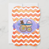 Invitation Fire Lake Orange Chevron Baby (Devant)