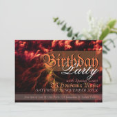 Invitation Fire Passion Waves Anniversaire Fête Art Invitatio (Debout devant)