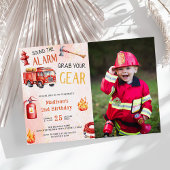 Invitation Fire Truck Fire Engine 2e fête d'anniversaire Phot