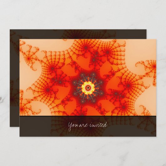 Invitation Fire Web - Art fractal (Devant / Derrière)