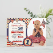 Invitation Firecracker Genre Neutre 4 Juillet (Debout devant)