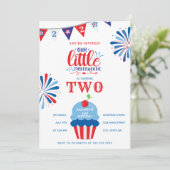 Invitation Firecracker Patriotic 4 juillet 2e anniversaire (Debout devant)