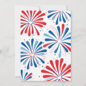 Invitation Firecracker Patriotic 4 juillet 2e anniversaire (Dos)