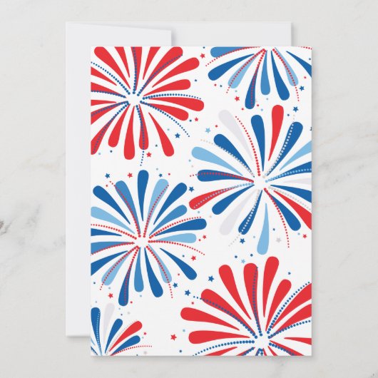 Invitation Firecracker Patriotic 4 juillet 2e anniversaire (Dos)