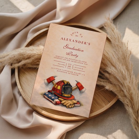 Invitation Firefighter Career Milestone