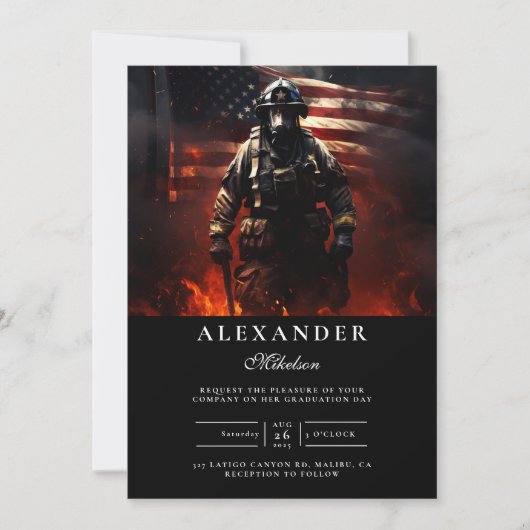 Invitation Firefighter Class of 2026 Graduation (Devant)