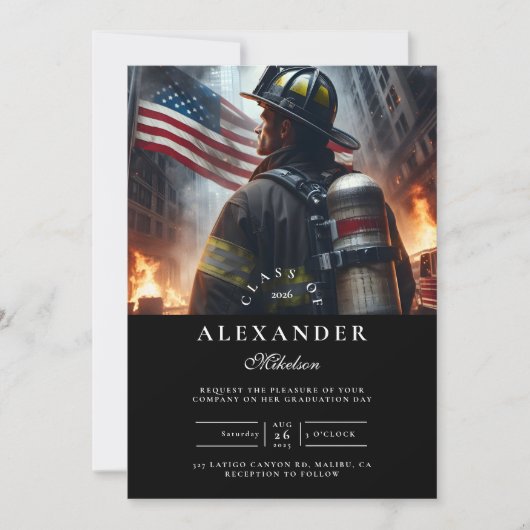 Invitation Firefighter Graduation Ceremony (Devant)