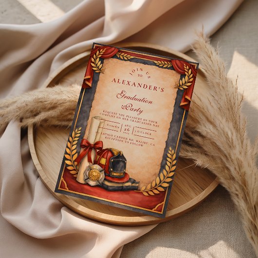 Invitation Firefighter Graduation Party