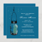 Invitation Fireflies et Fête des mariées Mason Jar (Devant / Derrière)