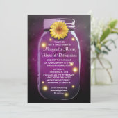 Invitation Fireflies et Mariage Whimsical Mason violet (Debout devant)
