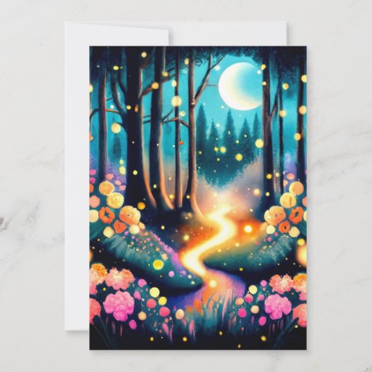 Invitation Fireflies flamboyantes Aventure Anniversaire (Dos)