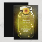 Invitation Fireflies & Mason Jar Fête des mariées lunaire (Devant / Derrière)