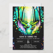 Invitation Firefly Magic Enchanted Woods Anniversaire (Devant)