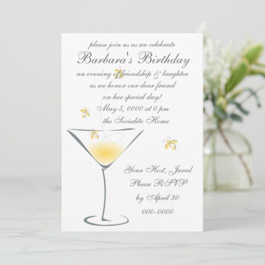 Invitation Firefly Martini (Debout devant)