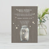 Invitation Firefly Mason Jar Rustic Country Couples Douche (Debout devant)