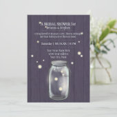 Invitation Firefly Mason Jar Rustic Country Couples Douche (Debout devant)
