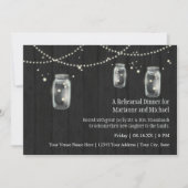 Invitation Firefly Mason Jar Rustic Country Mariages de nuit (Devant)