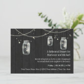 Invitation Firefly Mason Jar Rustic Country Mariages de nuit (Debout devant)