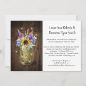 Invitation Firefly Mason Jars Réception Fleur sauvage Seuleme (Devant)