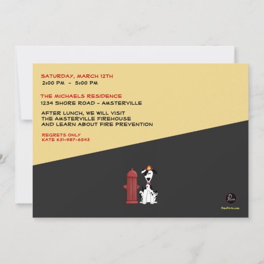 Invitation Fireman Birthday Party (Dos)