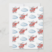 Invitation Firetruck Birthday Thank You Card (Dos)