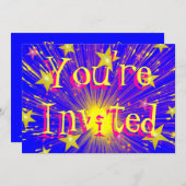 Invitation Firework 'Vous êtes invité' (Devant / Derrière)