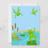 Invitation First birthday baby frog family party  (Devant)
