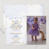 Invitation First birthday party a Princess Castle Photo (Devant / Derrière)