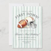Invitation First Down Birthday Evite, Editable Football Invit (Devant)