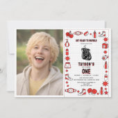 Invitation First Knockout Boxing 1st Birthday – Fun Kids Part (Devant)