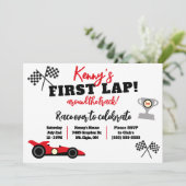 Invitation First Lap Around the Track, Kids' Birthday Party (Debout devant)