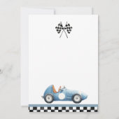 Invitation First Lap Blue Race Car 1st Birthday (Dos)