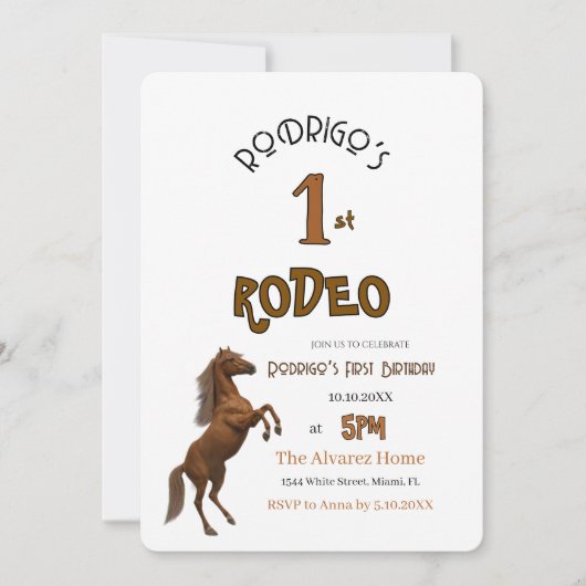 Invitation First Rodeo (Devant)