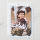 Invitation First Rodeo 1st Birthday Boy Blue Western Cowboy  (Dos)