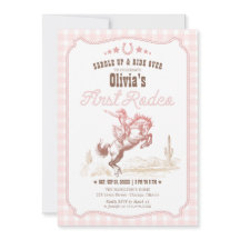 First Rodeo 1st Birthday Pink Western