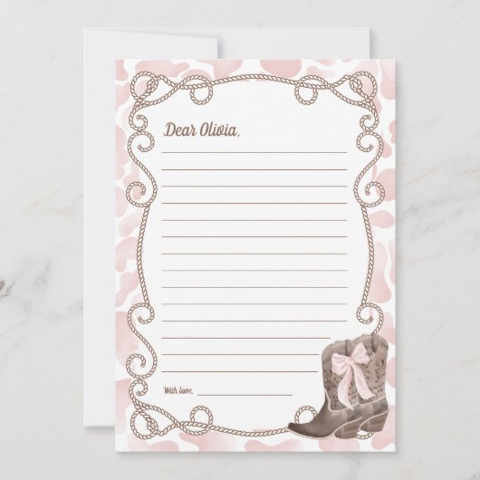 Invitation First Rodeo 1st Birthday Time Capsule Cards (Devant)