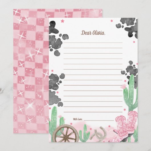 Invitation First Rodeo Boho Wild West Time Capsule Cards (Devant / Derrière)