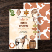Invitation First Rodeo Cowboy Wild West Western Boy Birthday