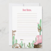 Invitation First Rodeo Pink Wild West Time Capsule Cards (Devant)