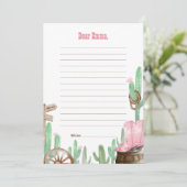 Invitation First Rodeo Pink Wild West Time Capsule Cards (Debout devant)