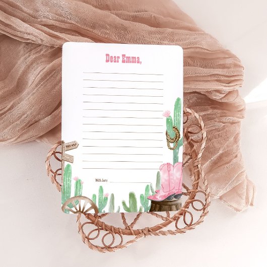 Invitation First Rodeo Pink Wild West Time Capsule Cards