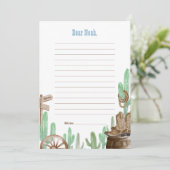 Invitation First Rodeo Pink Wild West Time Capsule Cards (Debout devant)