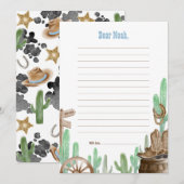 Invitation First Rodeo Pink Wild West Time Capsule Cards (Devant / Derrière)