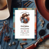 Invitation "First Rodeo" Rustic Cowboy 1er anniversaire