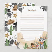 Invitation First Rodeo Rustic Wild West Time Capsule Cards (Devant / Derrière)