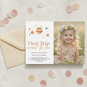 Invitation First Trip Around The Sun Boho Photo 1st Birthday