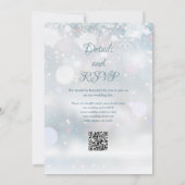 Invitation First Winter Snowflakes QR Code Wedding (Dos)