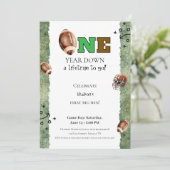 Invitation First Year Down • Anniversaire de 1 an  (Debout devant)