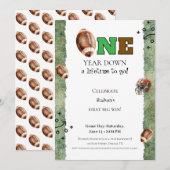 Invitation First Year Down • Anniversaire de 1 an  (Devant / Derrière)